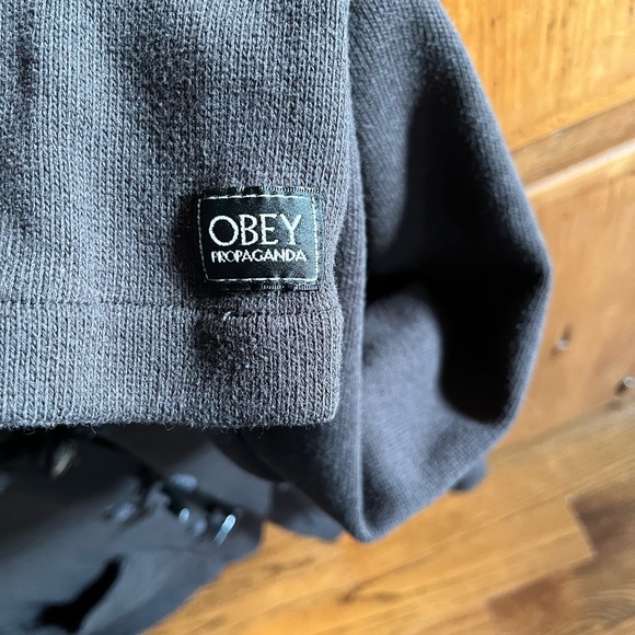Obey Jacket Toggle Closure, Black, L - Picture 4 of 7